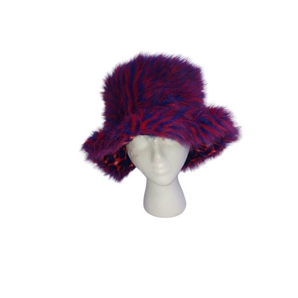 Fuzzy Bucket Festival Hat in Purple Floppy Hat Fur
